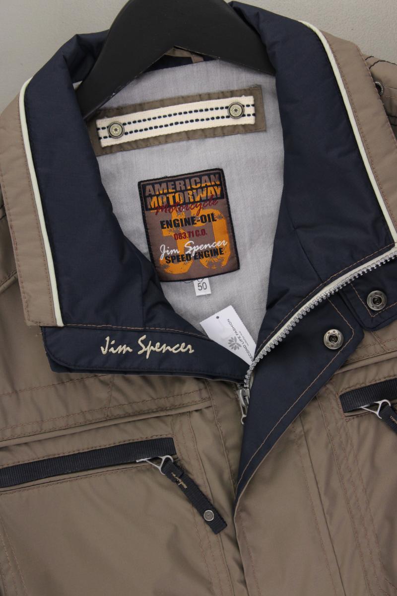 Jim Spencer Übergangsjacke für Herren Gr. 50 braun aus Polyester