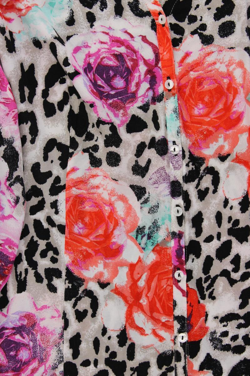 Gerry Weber Langarmbluse Gr. 46 mit Tierdruck mehrfarbig aus Viskose