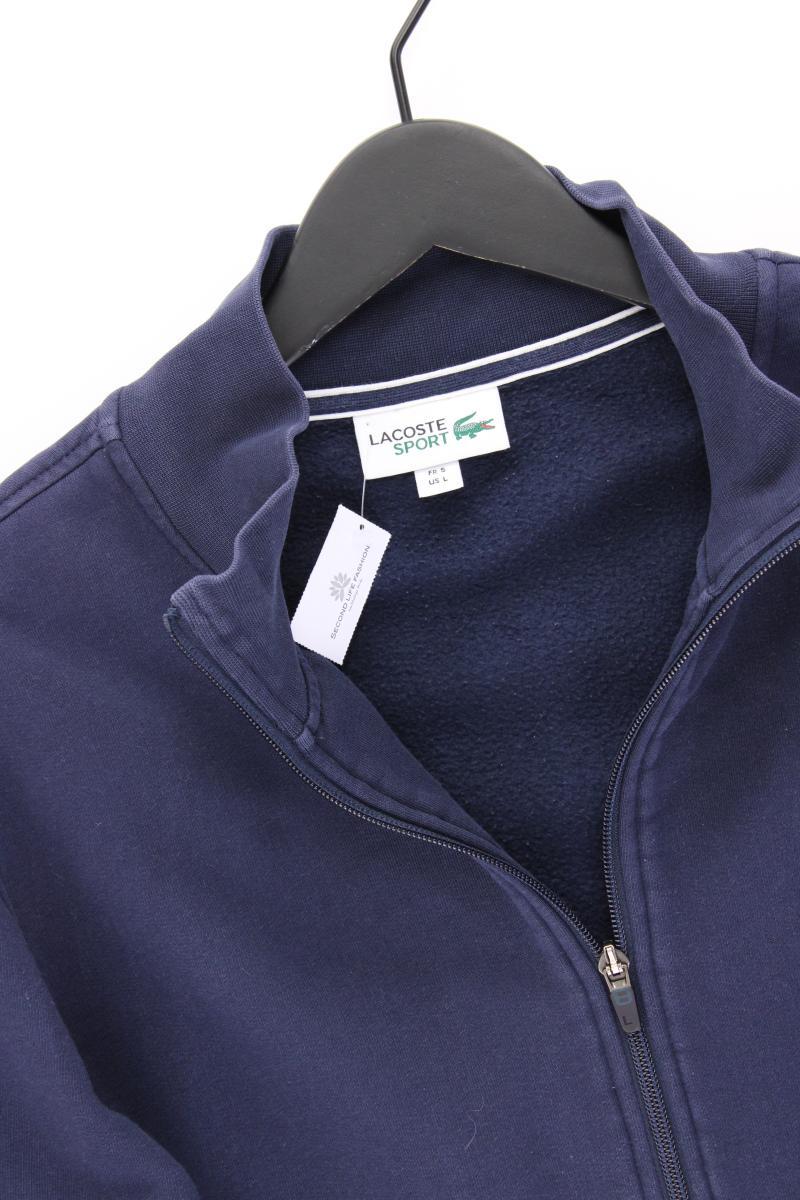 Lacoste Classic Strickjacke für Herren Gr. L Langarm blau aus Baumwolle