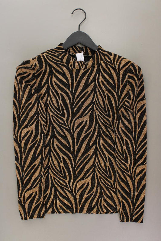 Vero Moda Glitzer Shirt Gr. S neuwertig Langarm mit Glitzer gold aus Polyester