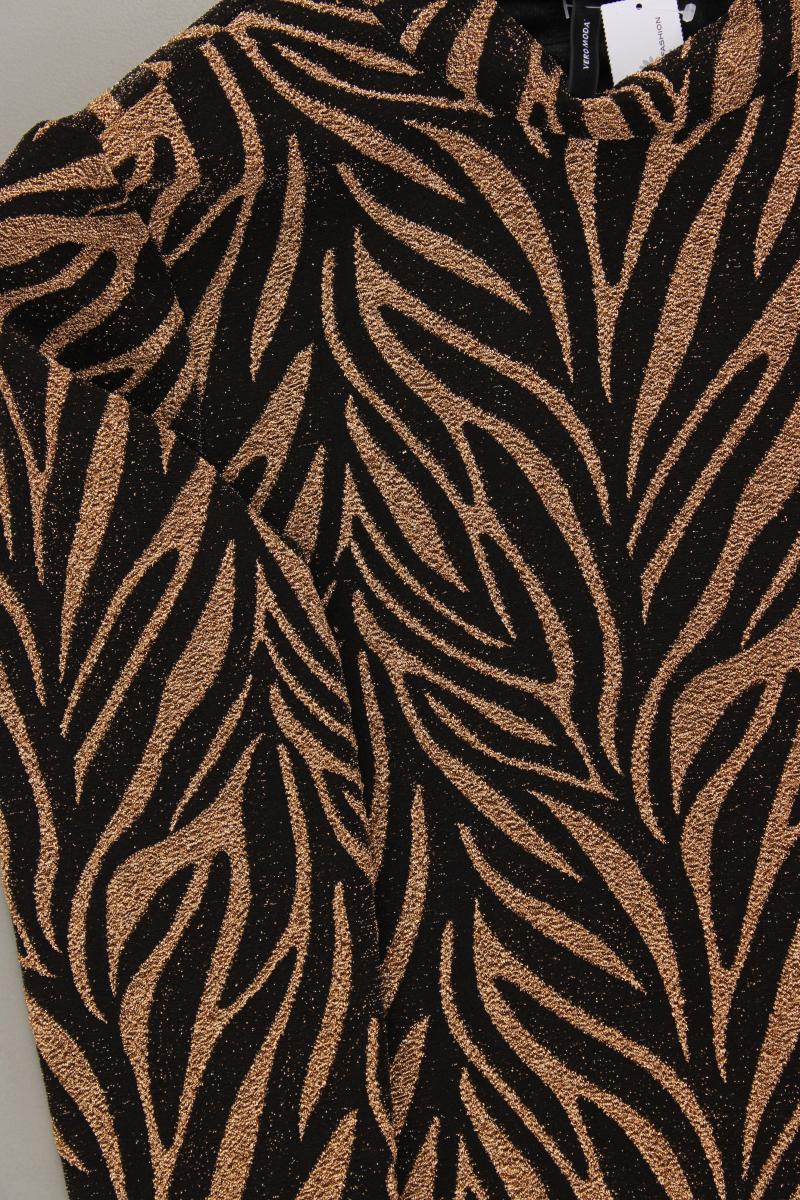 Vero Moda Glitzer Shirt Gr. S neuwertig Langarm mit Glitzer gold aus Polyester