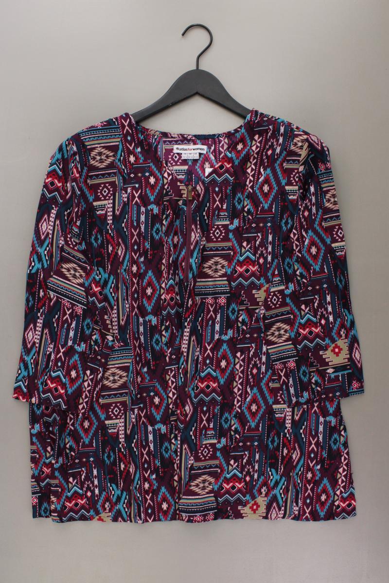 Atlas For Women Bluse Gr. 48/50 neuwertig 3/4 Ärmel lila aus Polyester