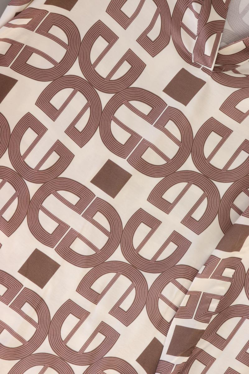 Eterna Langarmbluse Gr. 36 geometrisches Muster neuwertig braun aus Viskose