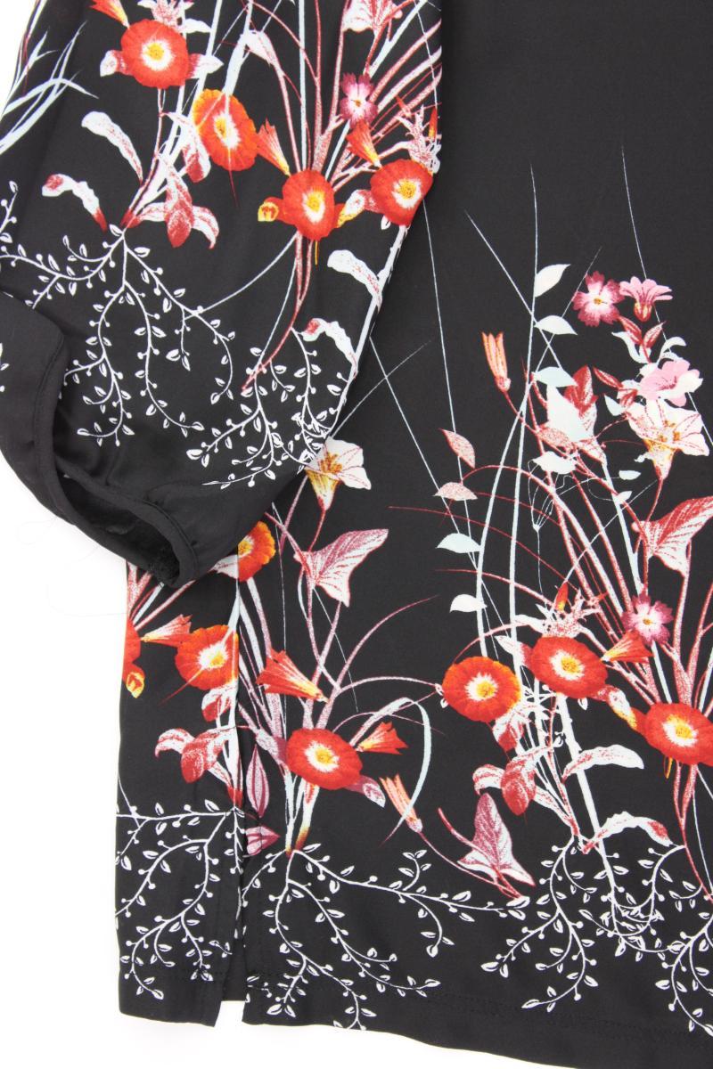 Atlas For Women Bluse Gr. 48/50 mit Blumenmuster 3/4 Ärmel schwarz