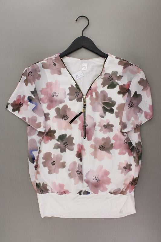 Kurzarmbluse Gr. 38 mit Blumenmuster rosa