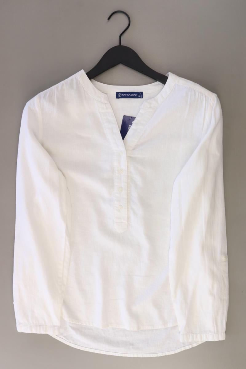 Navigazione Leinenbluse Gr. 38 neu mit Etikett Langarm weiß
