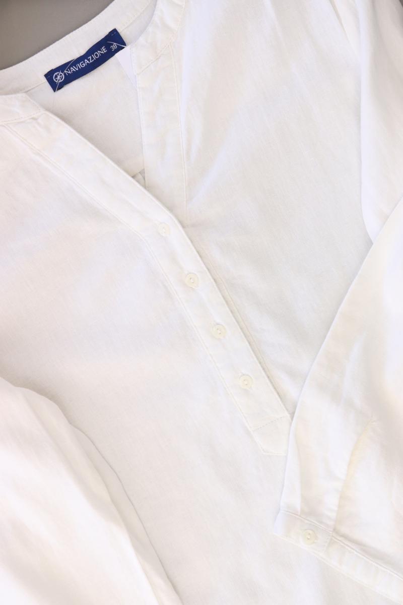 Navigazione Leinenbluse Gr. 38 neu mit Etikett Langarm weiß