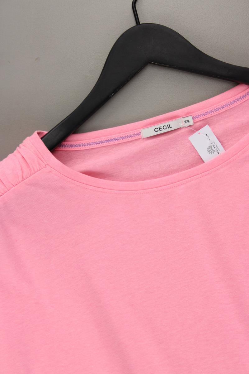 Cecil T-Shirt Gr. XXL Kurzarm rosa aus Polyester