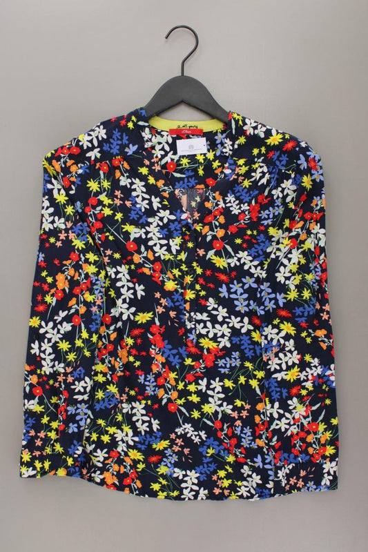 s.Oliver Langarmbluse Gr. 38 mit Blumenmuster mehrfarbig aus Viskose