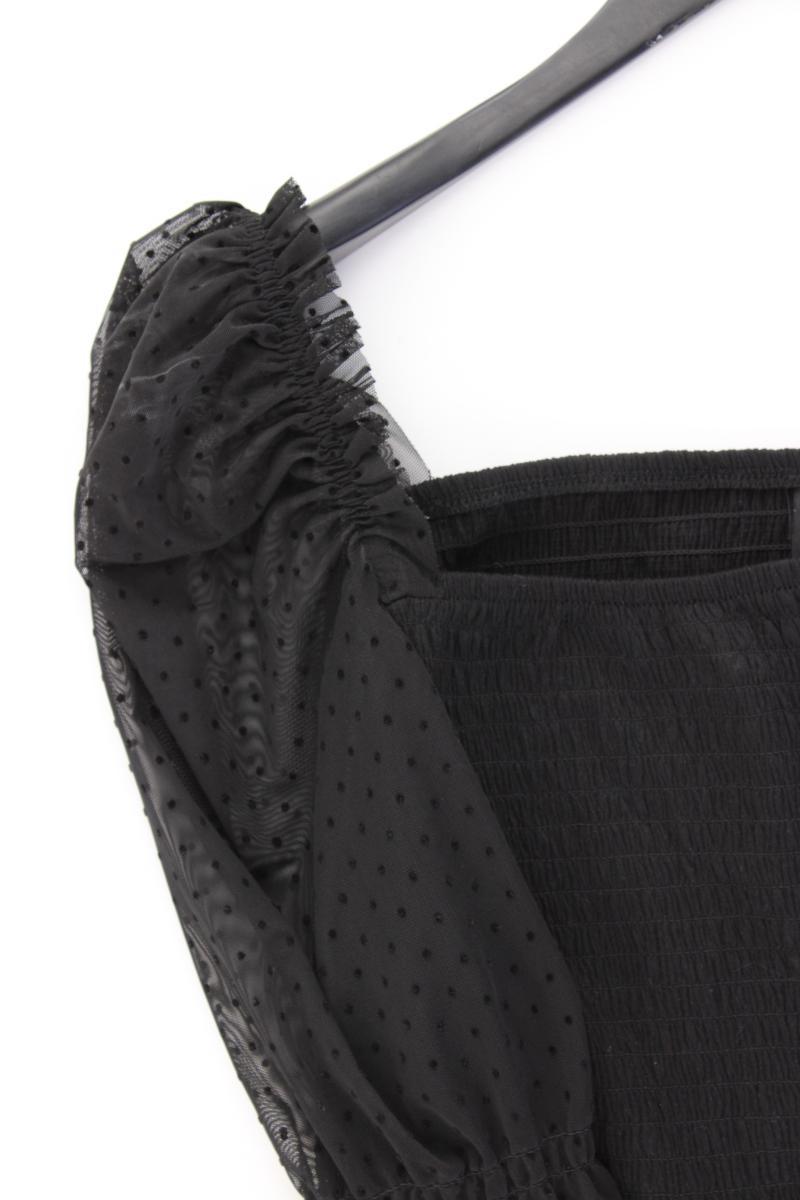 H&M Divided Crop Bluse Gr. XL Langarm schwarz aus Polyester