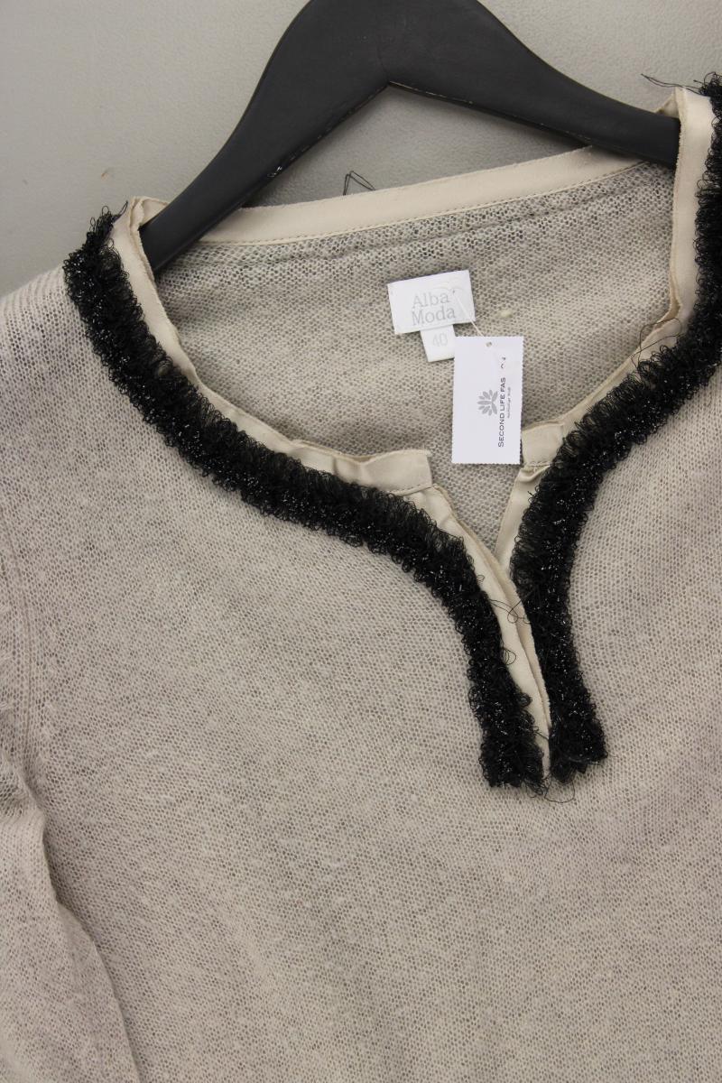 Alba Moda Feinstrickpullover Gr. 40 grau aus Polyacryl