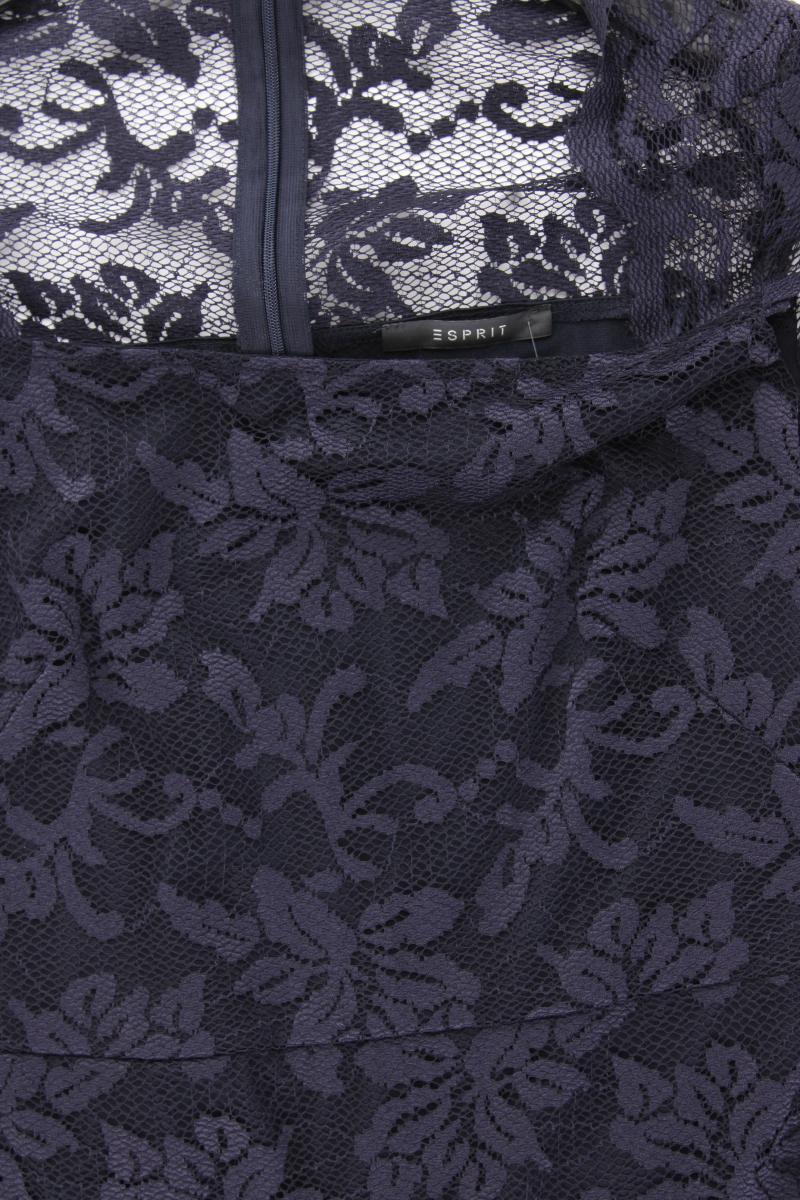 Esprit Spitzenkleid Gr. S Kurzarm blau aus Polyamid