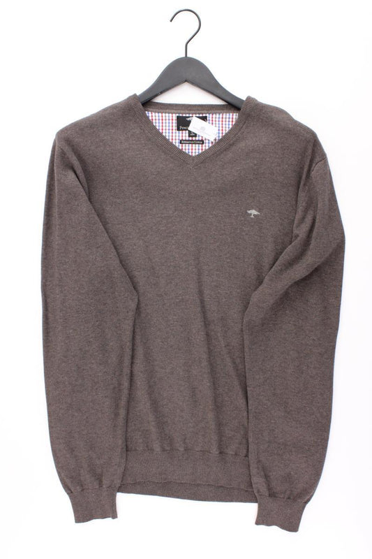 Fynch Hatton Feinstrickpullover für Herren Gr. L neuwertig braun aus Baumwolle