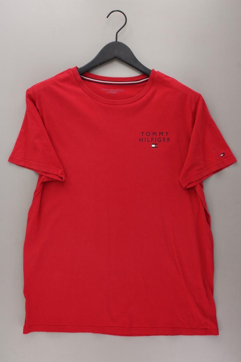 Tommy Hilfiger T-Shirt für Herren Gr. L Kurzarm rot aus Baumwolle