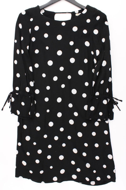 Esprit Midikleid Gr. S gepunktet 3/4 Ärmel schwarz