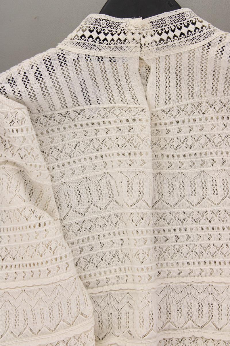 Zara Langarmbluse Gr. M neuwertig creme aus Polyester
