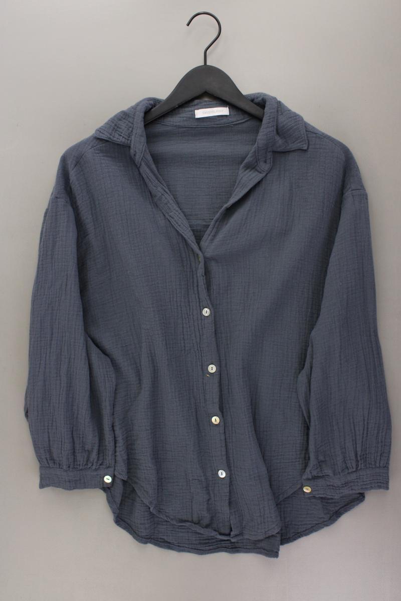 SassyClassy Langarmbluse Gr. OneSize grau aus Baumwolle