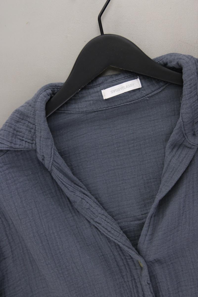 SassyClassy Langarmbluse Gr. OneSize grau aus Baumwolle