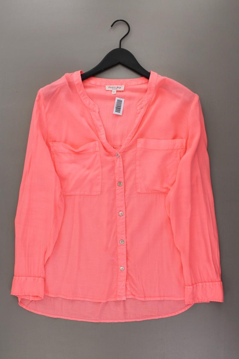 Christian Berg Bluse Neon Gr. 42 Langarm orange