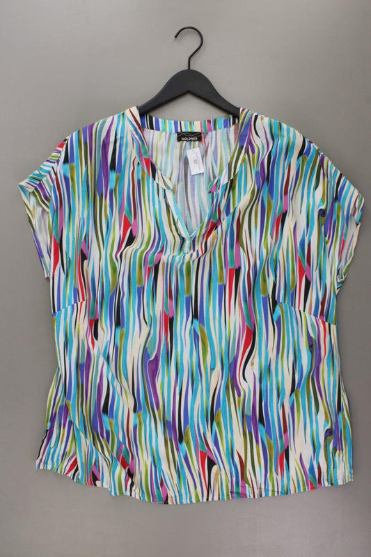 Goldner Kurzarmbluse Gr. 50 mehrfarbig