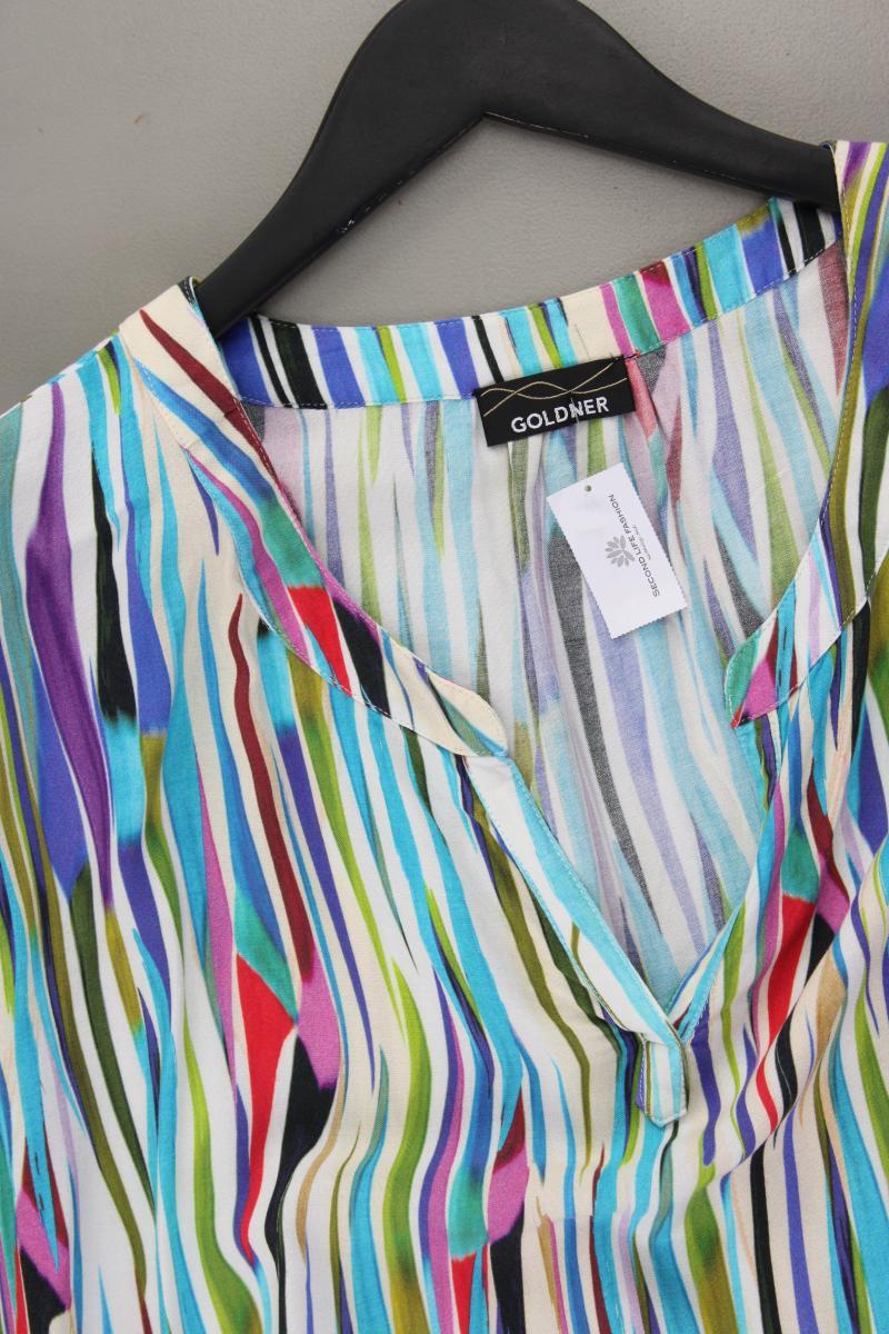 Goldner Kurzarmbluse Gr. 50 mehrfarbig