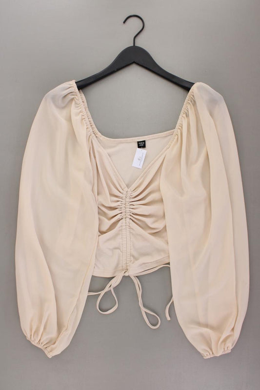 Shein Crop Bluse Gr. XXL Langarm creme aus Polyester