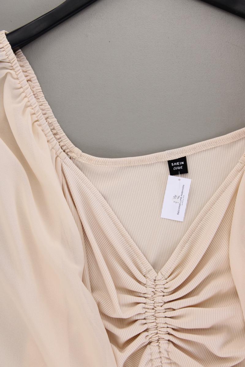 Shein Crop Bluse Gr. XXL Langarm creme aus Polyester