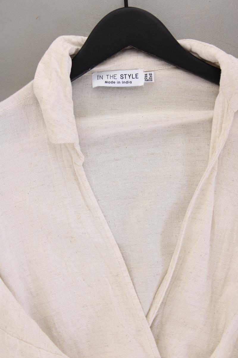In The Style Wickelbluse Gr. 48 Langarm creme aus Viskose