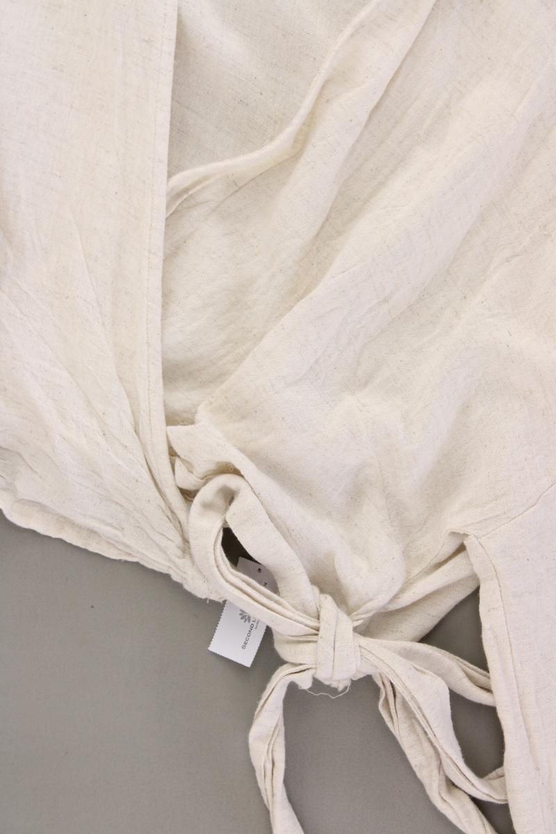 In The Style Wickelbluse Gr. 48 Langarm creme aus Viskose