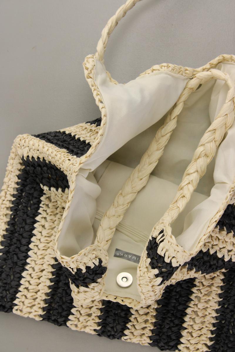 Primark Basttasche gestreift neu mit Etikett creme