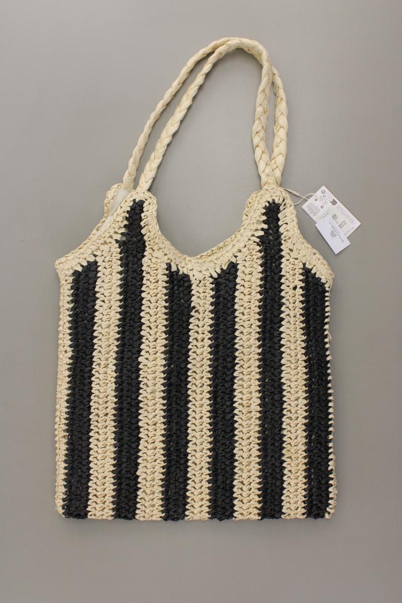Primark Basttasche gestreift neu mit Etikett creme