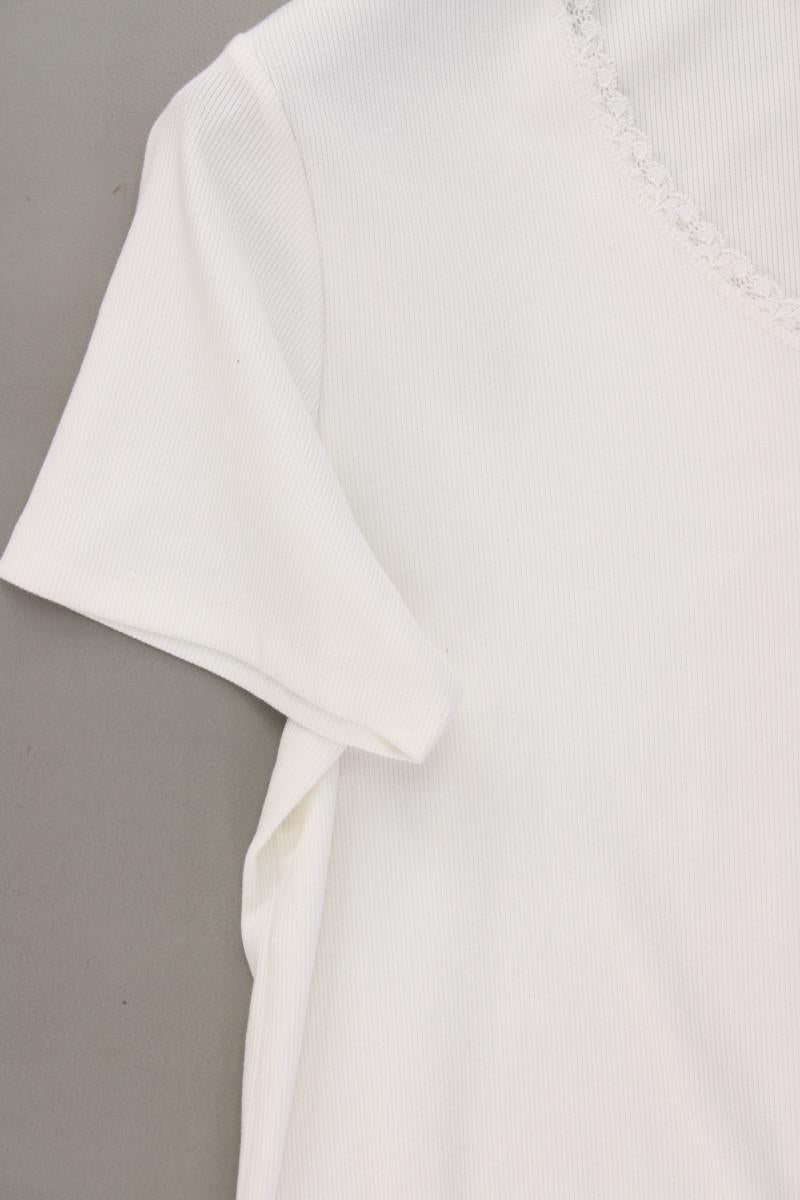 Via Cortesa Shirt mit V-Ausschnitt Gr. XL neu mit Etikett Kurzarm creme