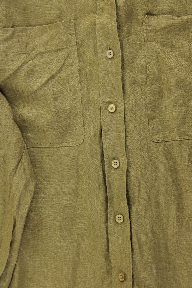 OYSHO Leinenbluse Gr. L Langarm olivgrün
