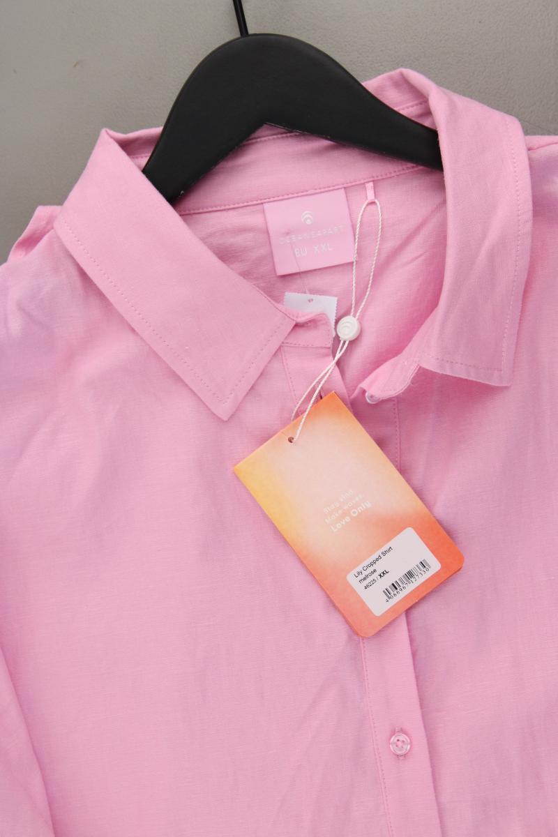 oceans apart Leinenbluse Gr. XXL neu mit Etikett Kurzarm rosa