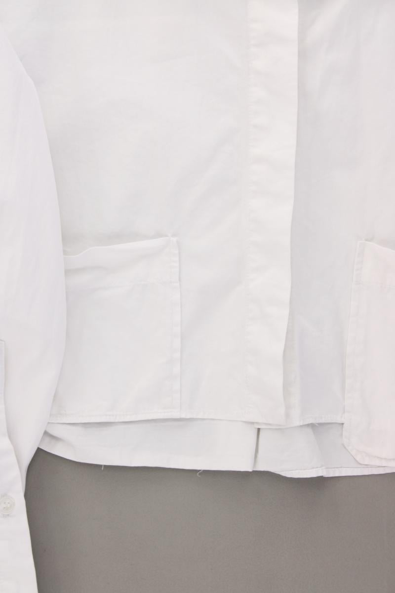 Zara Langarmbluse Gr. XXL weiß aus Baumwolle