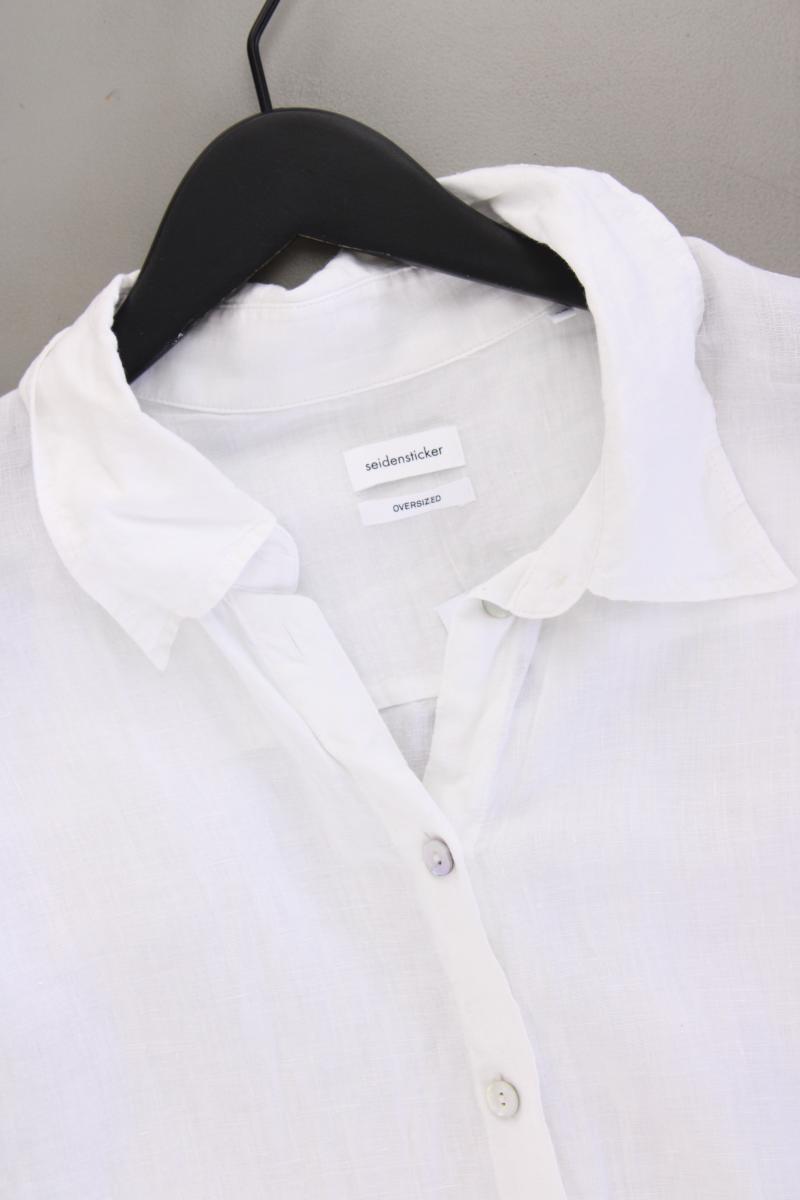 Seidensticker Leinenbluse Gr. 48 Langarm weiß