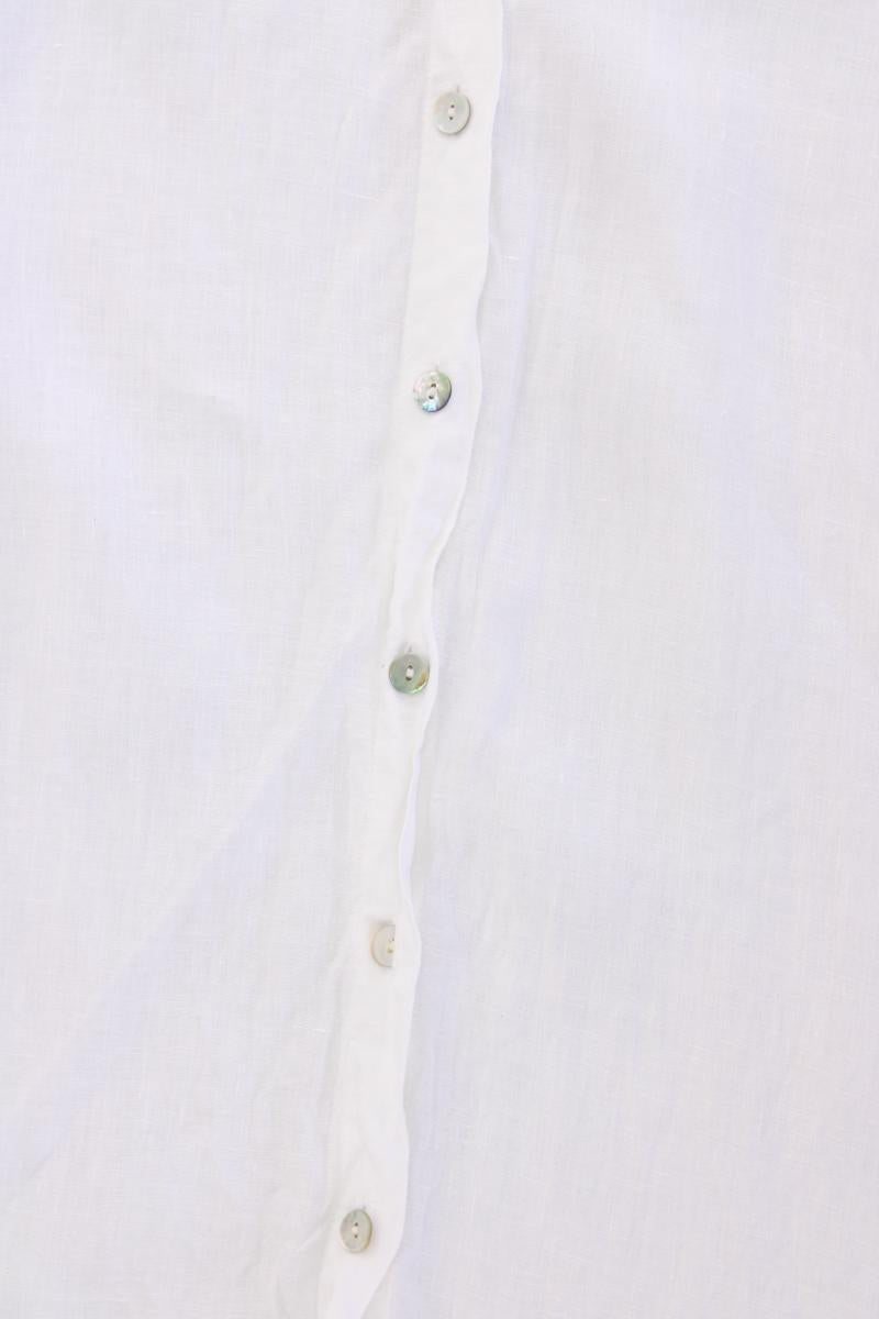 Seidensticker Leinenbluse Gr. 48 Langarm weiß