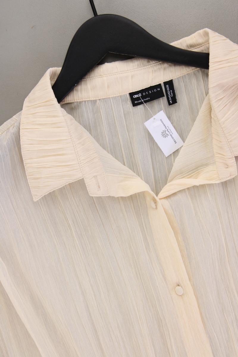 Asos Langarmbluse Gr. 52 neu mit Etikett creme aus Polyester