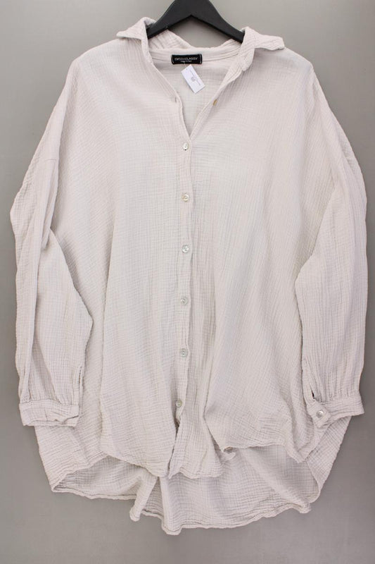 SassyClassy Oversize Bluse Gr. OneSize Langarm creme aus Baumwolle
