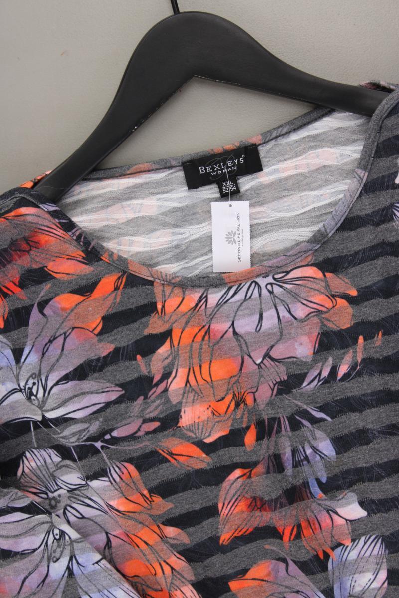 Bexleys Langarmshirt Gr. 52/54 mit Blumenmuster 3/4 Ärmel mehrfarbig