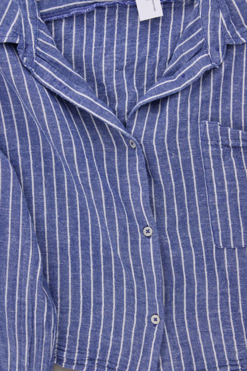 Asos Langarmbluse Gr. 46 gestreift blau aus Baumwolle