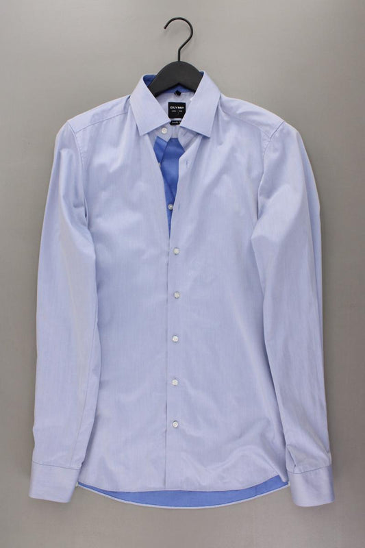 Olymp Langarmhemd für Herren Gr. Hemdgröße 39 neuwertig blau aus Baumwolle