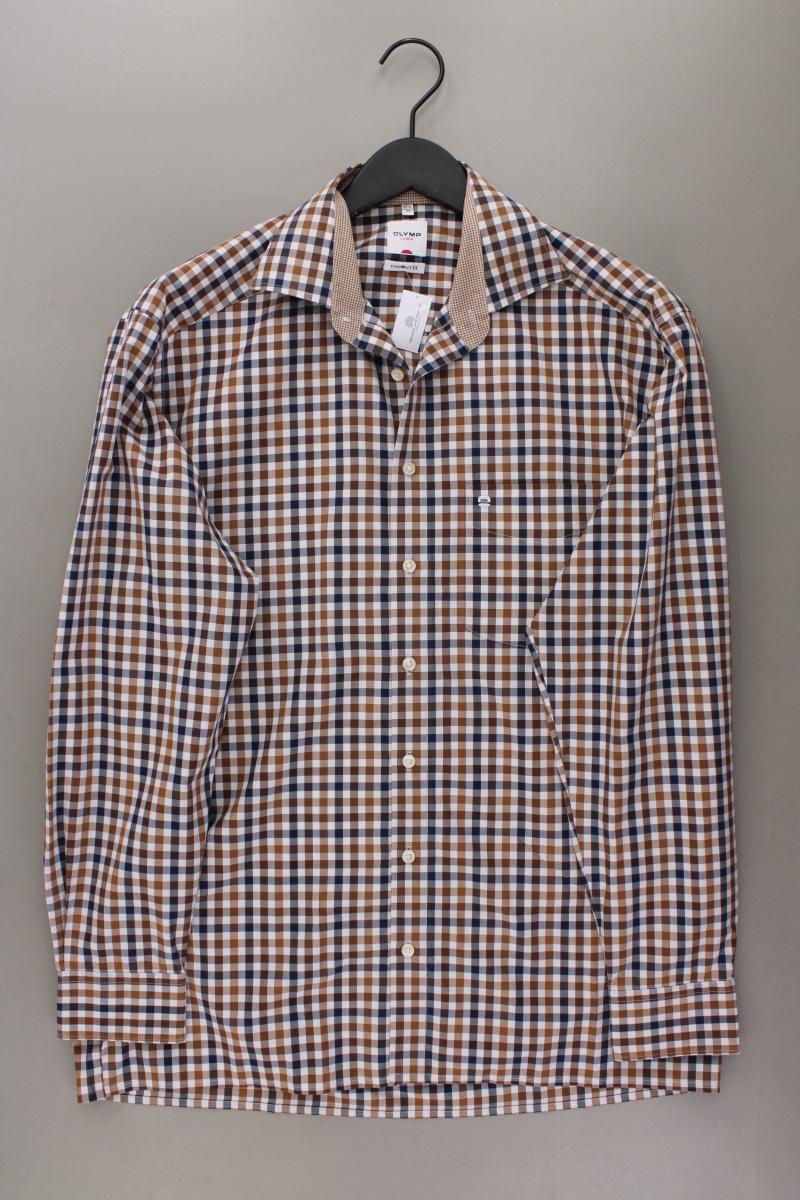 Olymp Karohemd für Herren Gr. Hemdgröße 40 kariert Langarm mehrfarbig
