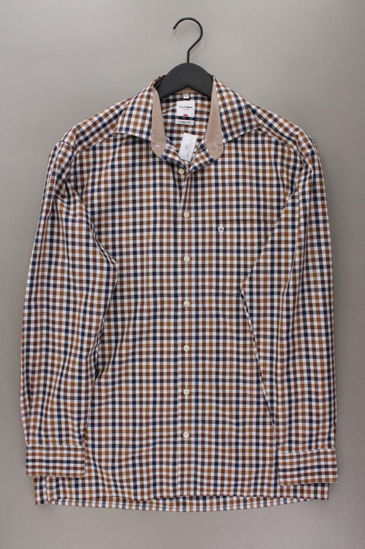 Olymp Karohemd für Herren Gr. Hemdgröße 40 kariert Langarm mehrfarbig