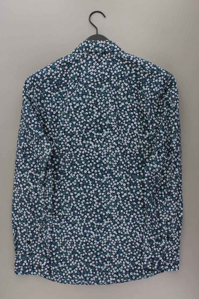BOSS by Hugo Boss Langarmhemd für Herren Gr. Hemdgröße 41 mit Blumenmuster blau