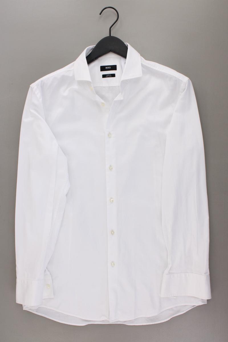 BOSS by Hugo Boss Langarmhemd für Herren Gr. Hemdgröße 41 weiß