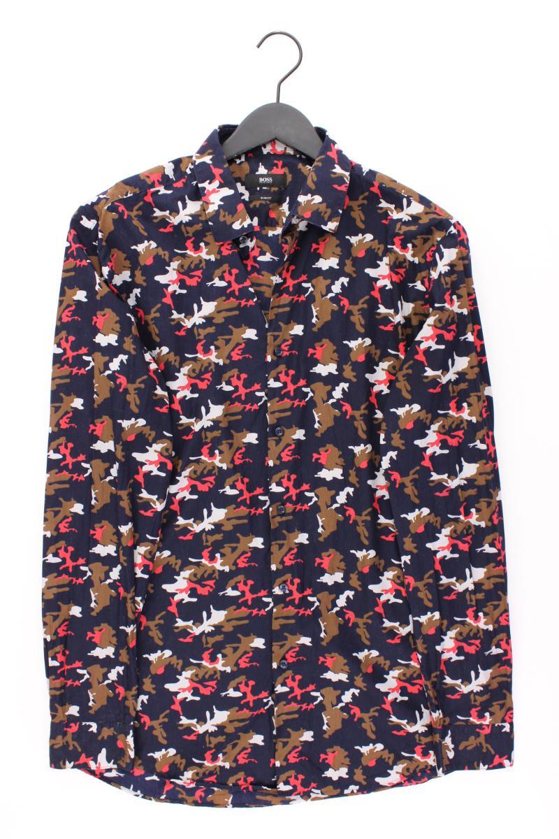 BOSS by Hugo Boss Langarmhemd für Herren Gr. Hemdgröße 41 blau aus Baumwolle