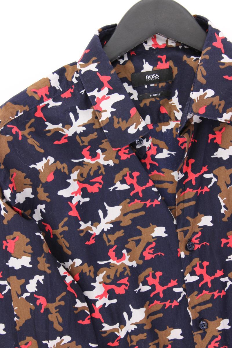 BOSS by Hugo Boss Langarmhemd für Herren Gr. Hemdgröße 41 blau aus Baumwolle