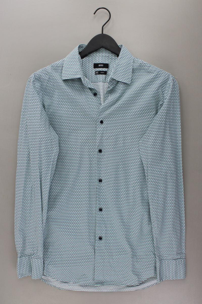 BOSS by Hugo Boss Langarmhemd für Herren Gr. Hemdgröße 41 geometrisches Muster