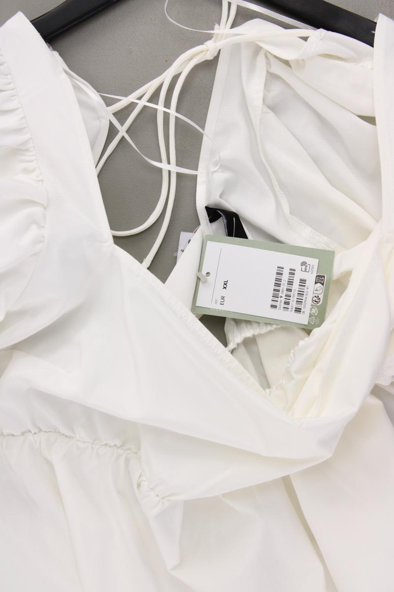 H&M Bluse mit Ballonärmel Gr. XXL neu mit Etikett 3/4 Ärmel creme aus Polyester